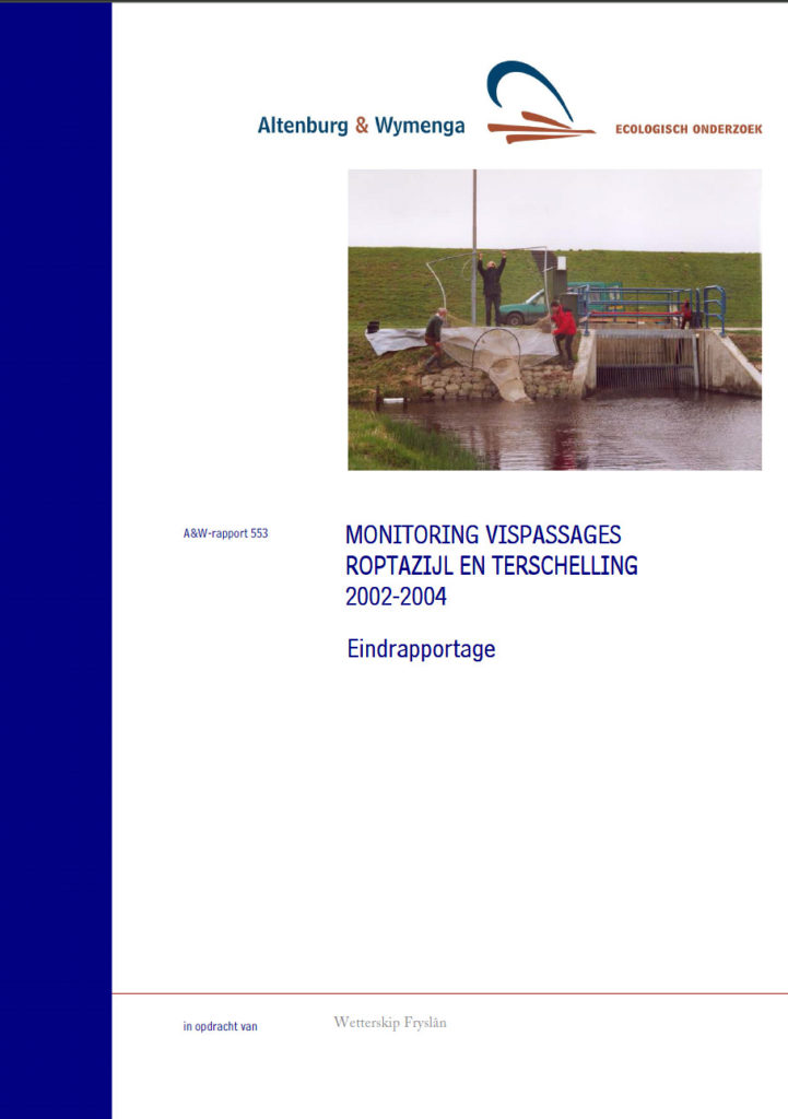 Monitoring Vispassages Roptazijl En Terschelling 2002 2004