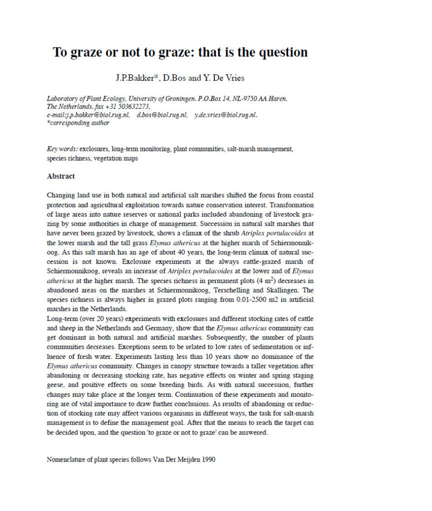 To Graze Or Not To Graze That Is The Question