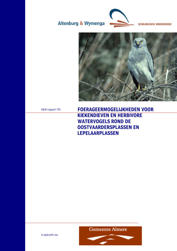 Foerageermogelijkheden Voor Kiekendieven En Herbivore Watervogels Rond De Oostvaardersplassen En De Lepelaarsplassen