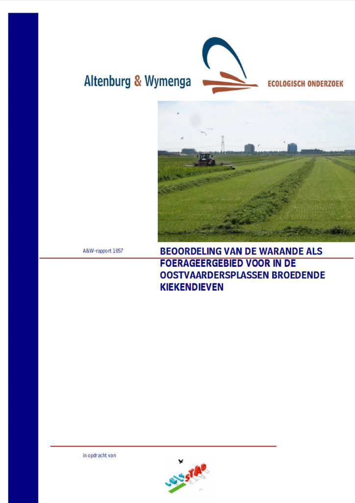 Beoordeling Van De Warande Als Foerageergebied Voor In De Oostvaardersplassen Broedende Kiekendieven