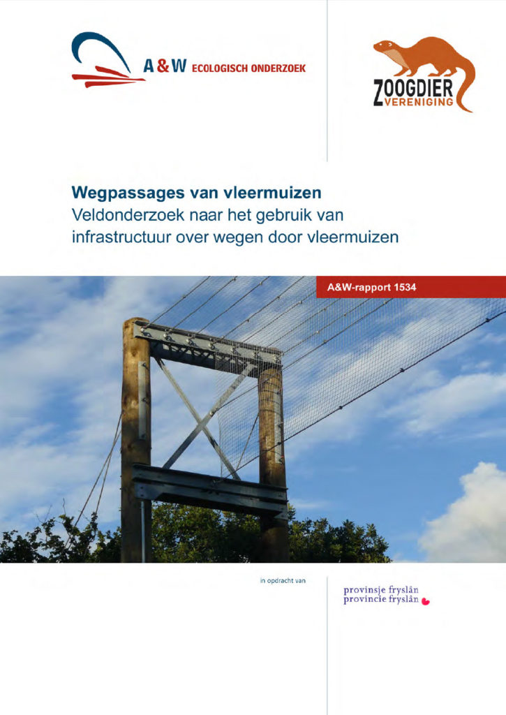 Wegpassages Van Vleermuizen Veldonderzoek Naar Het Gebruik Van Infrastructuur Over Wegen Door Vleermuizen