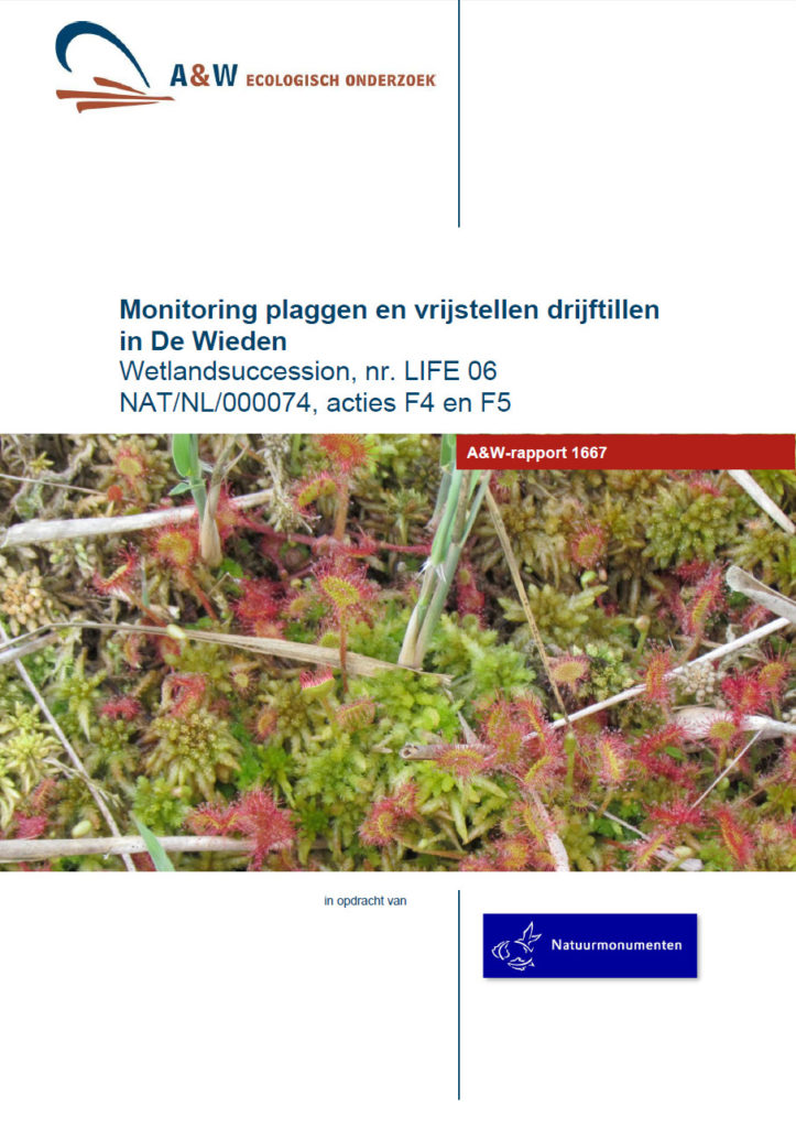 Monitoring Plaggen En Vrijstellen Drijftillen In De Wieden Wetlandsuccessio, Nr. LIFE 06 NATNL000074 Acties F4 En F5