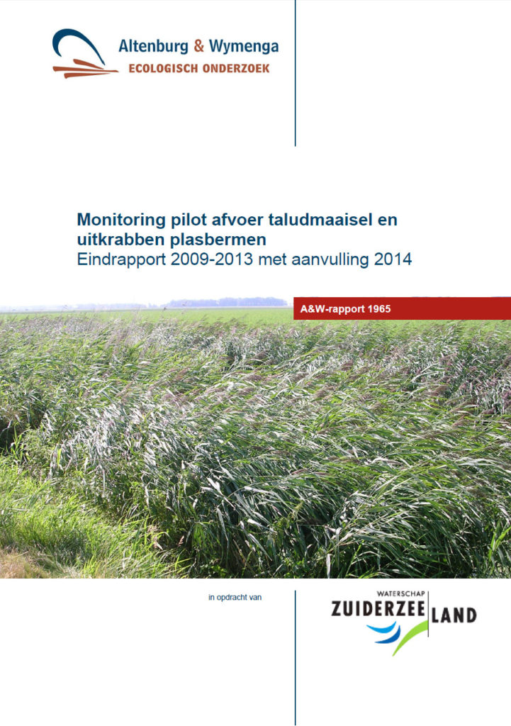 Monitoring Pilot Afvoer Taludmaaisel En Uitkrabben Plasbermen Eindrapport 2009 2013 Met Aanvulling 2014