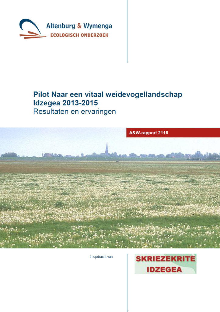 Pilot Naar Een Vitaal Weidevogellandschap Idzegea 2013 2015. Resultaten En Ervaringen