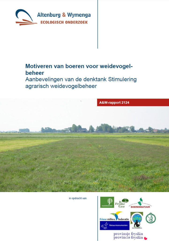 Motiveren Van Boeren Voor Weidevogelbeheer. Aanbevelingen Van De Denktank Stimulering Agrarisch Weidevogelbeheer
