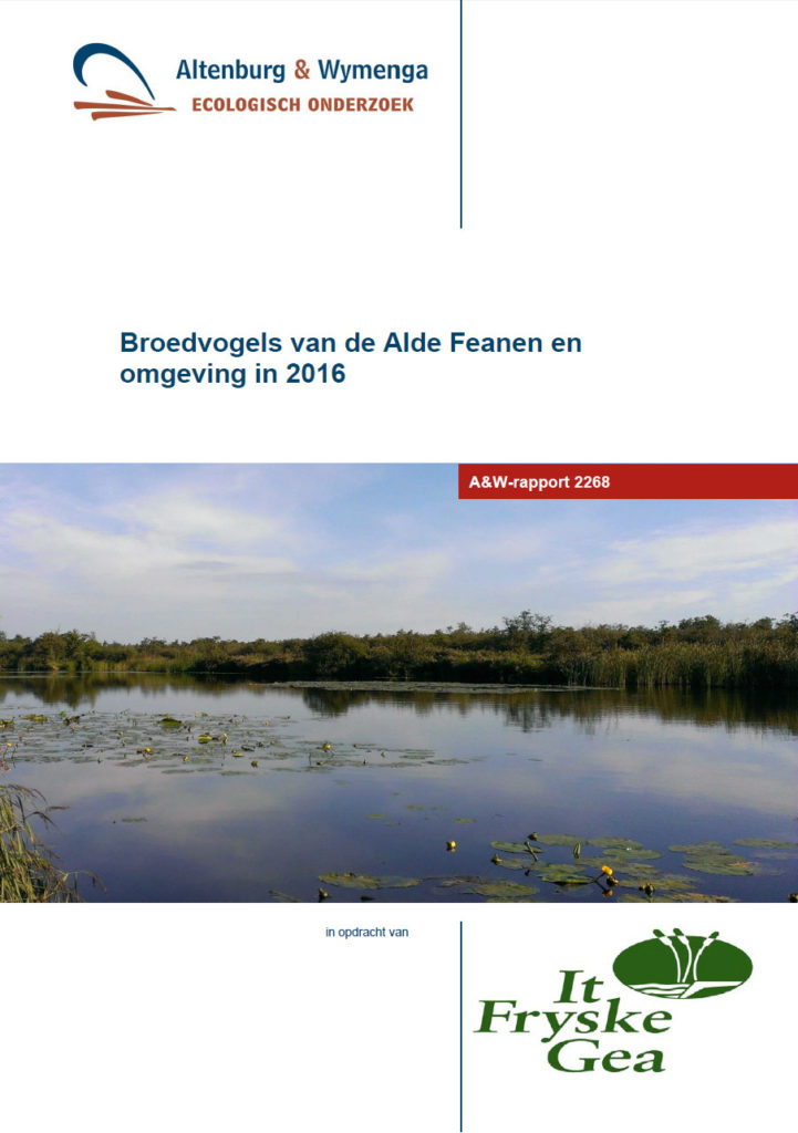 Broedvogels Van De Alde Feanen En Omgeving In 2016