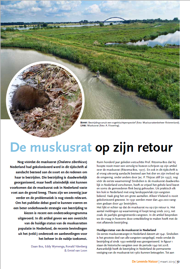 Bos Et Al. 2019 Muskusrat Op Zijn Retour DLN 120