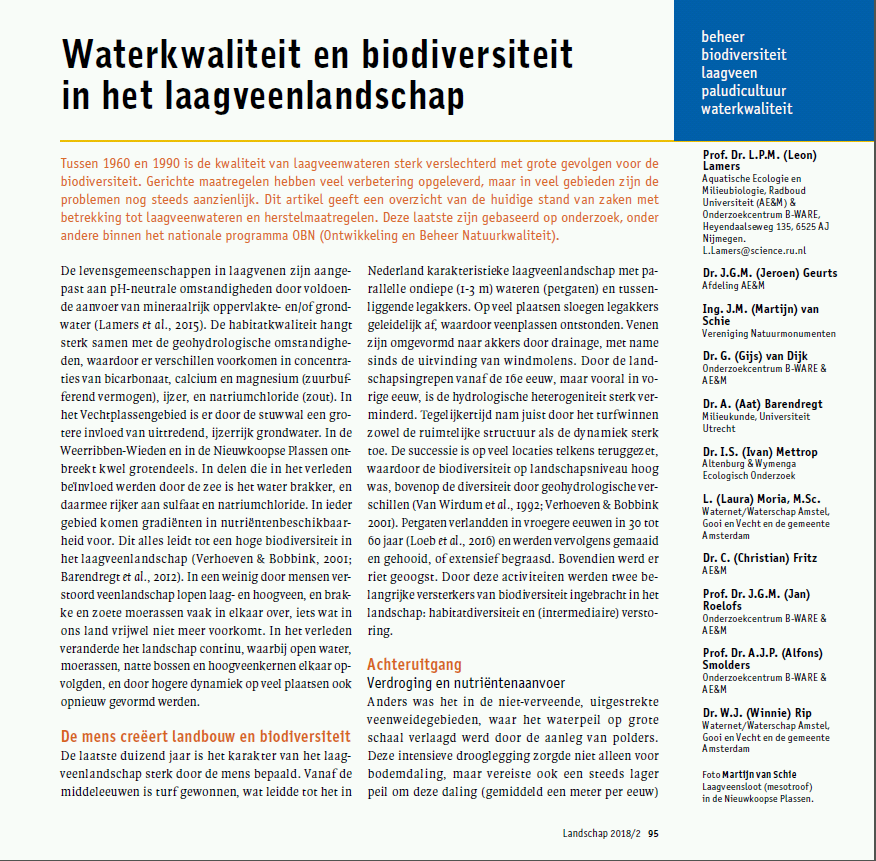 Waterkwaliteit En Biodiversiteit