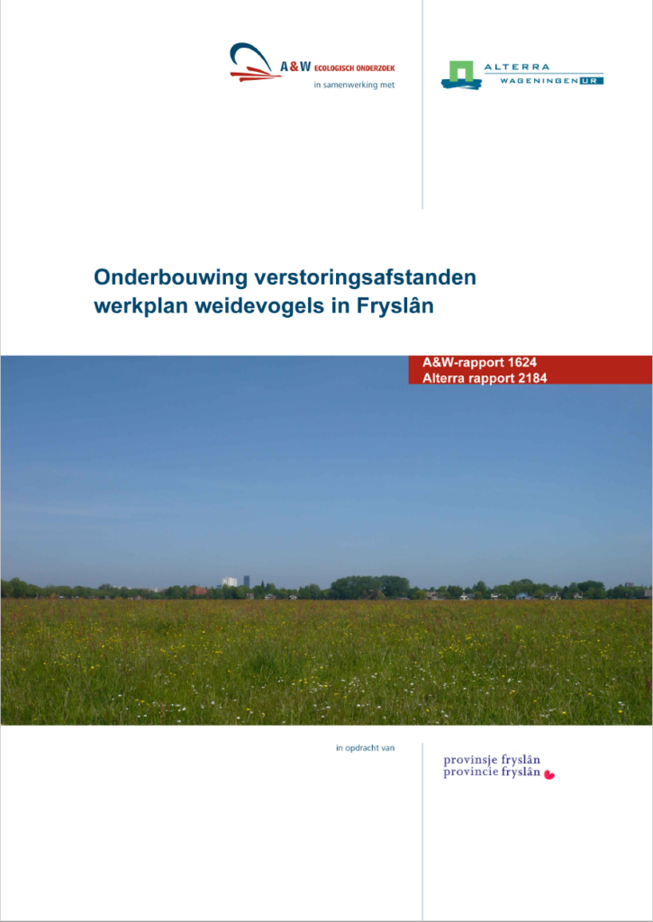 Onderbouwing Verstoringsafstanden Werkplan Weidevogels